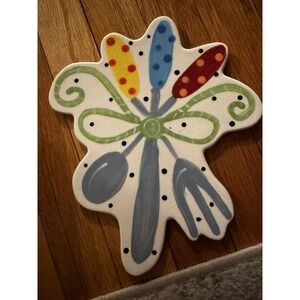 Coton Colors Happy Everything Utensils Fork Knife Spoon Large Attachment Retired
